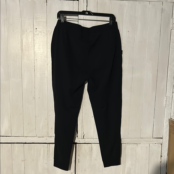 Black Joggers with High Waist and Tapered Ankle - Picture 2 of 3